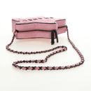 CHANEL Star Matelasse Chain Shoulder Bag Satin Pink CC Auth 181923SM-7