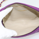 CHANEL Matelasse Chain Shoulder Bag Lamb Skin Purple Gold CC Auth 181924SM-9