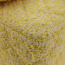 CHANEL Matelasse Chain Shoulder Bag Wool Tweed Yellow Gold CC Auth 181926SM-14