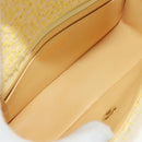 CHANEL Matelasse Chain Shoulder Bag Wool Tweed Yellow Gold CC Auth 181926SM-9