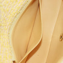 CHANEL Matelasse Chain Shoulder Bag Wool Tweed Yellow Gold CC Auth 181926SM-26