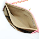 CHANEL Matelasse Chain Wallet Coco Ball Bag Lamb Skin Pink Gold CC Auth 181927M-23