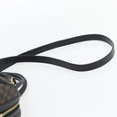 CELINE Macadam Canvas Hand Bag PVC Leather 2way Black Gold Auth 181930V-15