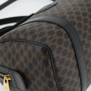 CELINE Macadam Canvas Hand Bag PVC Leather 2way Black Gold Auth 181930V-16