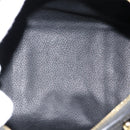 CELINE Macadam Canvas Hand Bag PVC Leather 2way Black Gold Auth 181930V-10