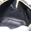 CELINE Macadam Canvas Hand Bag PVC Leather 2way Black Gold Auth 181930V-21