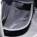 CELINE Macadam Canvas Hand Bag PVC Leather 2way Black Gold Auth 181930V-24