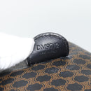 CELINE Macadam Canvas Hand Bag PVC Leather 2way Black Gold Auth 181930V-11