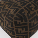 FENDI Zucca Canvas Mamma Baguette Shoulder Bag Black Brown Auth 181932A-15