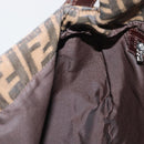 FENDI Zucca Canvas Mamma Baguette Shoulder Bag Black Brown Auth 181932A-20