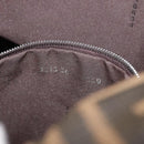 FENDI Zucca Canvas Mamma Baguette Shoulder Bag Black Brown Auth 181932A-12