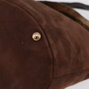 Salvatore Ferragamo Vala Hand Bag Fur Brown Gold Auth 181933A-11