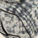 CHANEL Camelia 2.55 Chain Shoulder Bag Wool Tweed White Black CC Auth 181935SM-12