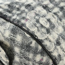 CHANEL Camelia 2.55 Chain Shoulder Bag Wool Tweed White Black CC Auth 181935SM-14