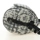 CHANEL Camelia 2.55 Chain Shoulder Bag Wool Tweed White Black CC Auth 181935SM-5
