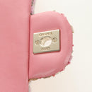 CHANEL Matelassé Chain Schultertasche Wolltweed Rosa Gold CC Auth 181936SAM-20
