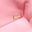 CHANEL Matelasse Chain Shoulder Bag Wool Tweed Pink Gold CC Auth 181936SAM-10