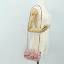 CHANEL Matelasse Chain Shoulder Bag Wool Tweed Pink Gold CC Auth 181936SAM-28