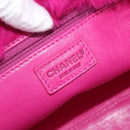 CHANEL Chain Shoulder Bag Fur Pink CC Auth 181939M-18