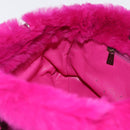 CHANEL Chain Shoulder Bag Fur Pink CC Auth 181939M-19