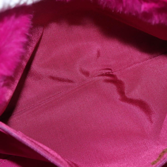 CHANEL Chain Shoulder Bag Fur Pink CC Auth 181939M