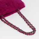 CHANEL Chain Shoulder Bag Fur Pink CC Auth 181939M-7