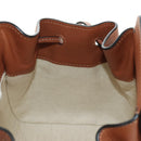 LOEWE Anagram Mini Hammock Drawstring Bag Leather 2way Brown Auth 181940SM-21