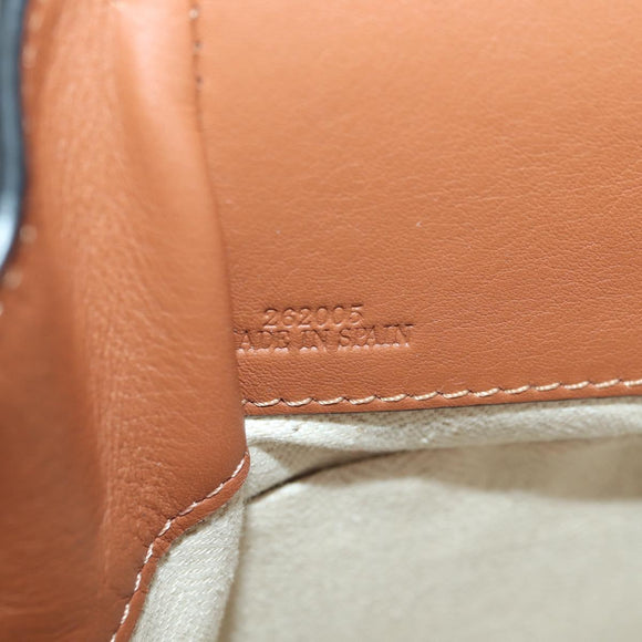 LOEWE Anagram Mini Hammock Drawstring Bag Leather 2way Brown Auth 181940SM