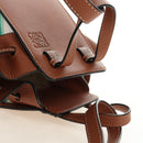 LOEWE Anagram Mini Hammock Drawstring Bag Leather 2way Brown Auth 181940SM-6