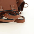 LOEWE Anagram Mini Hammock Drawstring Bag Leather 2way Brown Auth 181940SM-7