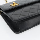 CHANEL Matelasse 23 Double Turn Lock Chain Lammleder 2-Wege CC Auth 181941SAV-17