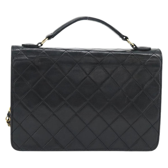 CHANEL Matelasse 23 Double Turn Lock Chain Lammleder 2-Wege CC Auth 181941SAV