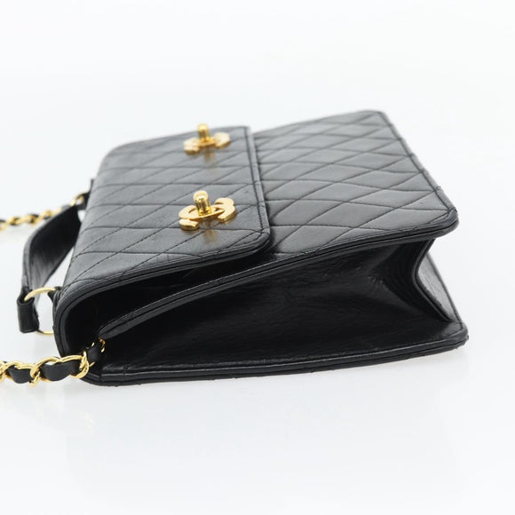CHANEL Matelasse 23 Double Turn Lock Chain Lammleder 2-Wege CC Auth 181941SAV