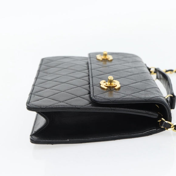 CHANEL Matelasse 23 Double Turn Lock Chain Lammleder 2-Wege CC Auth 181941SAV
