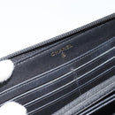 CHANEL Boy Chanel Long Wallet Lamb Skin Black Gold CC Auth 181946V-19