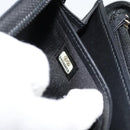 CHANEL Boy Chanel Long Wallet Lamb Skin Black Gold CC Auth 181946V-10
