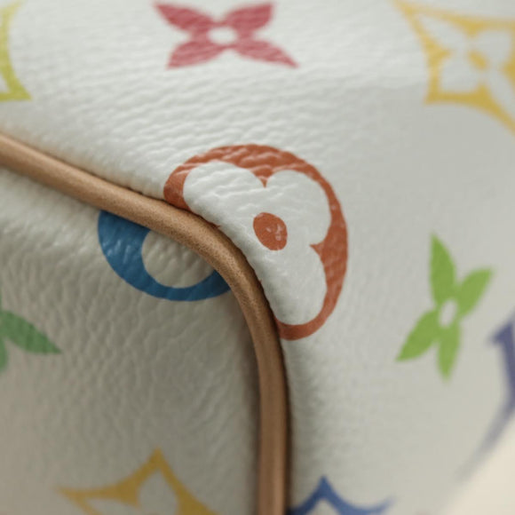 LOUIS VUITTON Multicolor Nano Speedy Hand Bag 2way White M13391 Auth 181947SAM