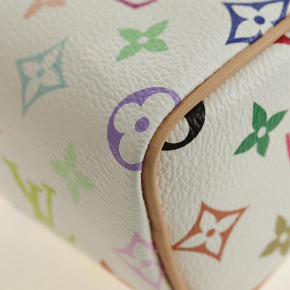 LOUIS VUITTON Multicolor Nano Speedy Hand Bag 2way White M13391 Auth 181947SAM