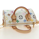 LOUIS VUITTON Multicolor Nano Speedy Hand Bag 2way White M13391 Auth 181947SAM-6