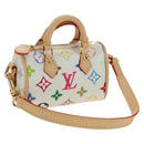 LOUIS VUITTON Multicolor Micro Speedy Bag Charm White M03729 LV Auth 181949SAM-1