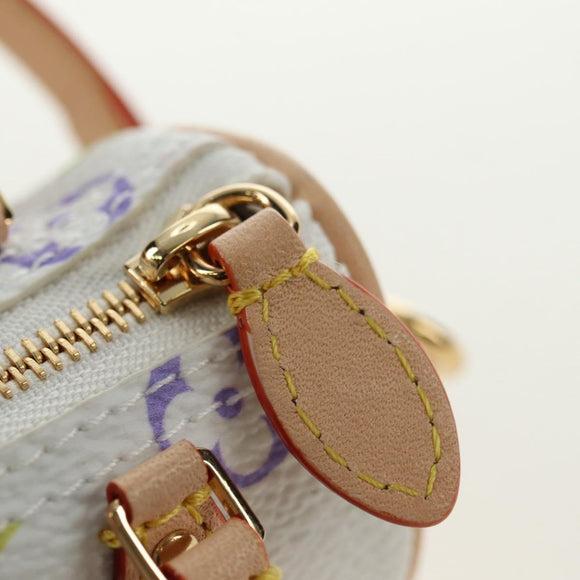 LOUIS VUITTON Multicolor Micro Speedy Bag Charm White M03729 LV Auth 181949SAM