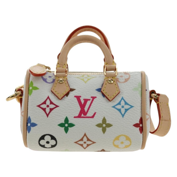 LOUIS VUITTON Multicolor Micro Speedy Bag Charm White M03729 LV Auth 181949SAM
