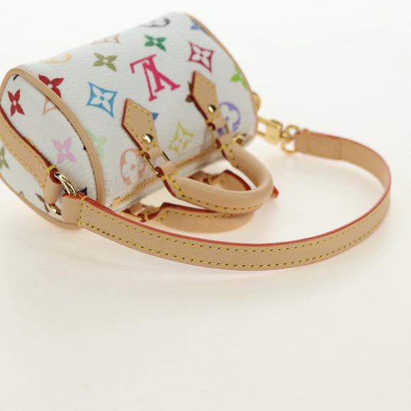 LOUIS VUITTON Multicolor Micro Speedy Bag Charm White M03729 LV Auth 181949SAM