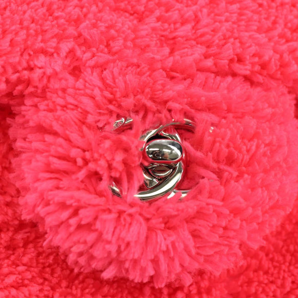 CHANEL Matelasse Kettenrucksack Stapel Pink Silber CC Auth 181955M