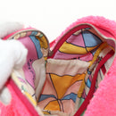 CHANEL Matelasse Kettenrucksack Stapel Pink Silber CC Auth 181955M-25