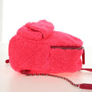 CHANEL Matelasse Kettenrucksack Stapel Pink Silber CC Auth 181955M-5