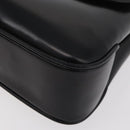 GUCCI Hand Bag Leather Black Gold Auth 181956V-14