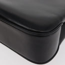 GUCCI Hand Bag Leather Black Gold Auth 181956V-16