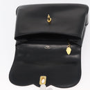 GUCCI Hand Bag Leather Black Gold Auth 181956V-10