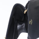 GUCCI Hand Bag Leather Black Gold Auth 181956V-20